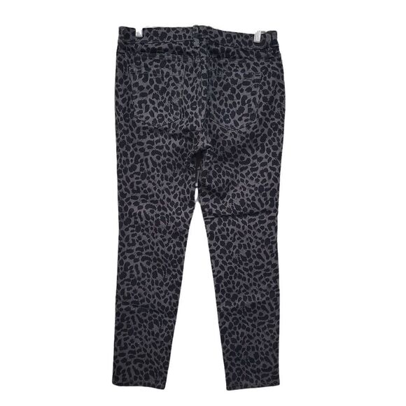 LOFT grey leopard print jeans - Picture 2 of 4